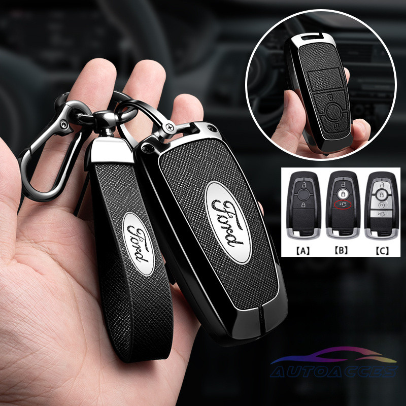 Hợp Kim Kẽm Chìa Khóa Ô Tô Bao Da Vỏ Móc Khóa Cho Xe Ford Everest 2023-2025 Ranger 2025 Ranger Sport
