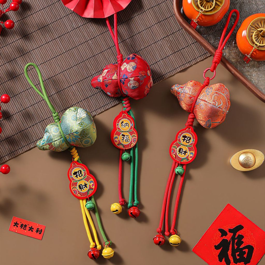 2026 Năm Mới Đồ Trang Trí Nhỏ Lễ Hội Mùa Xuân Tết Nguyên Đán Fulu Mặt Dây Chuyền Trang Trí Phòng Khá