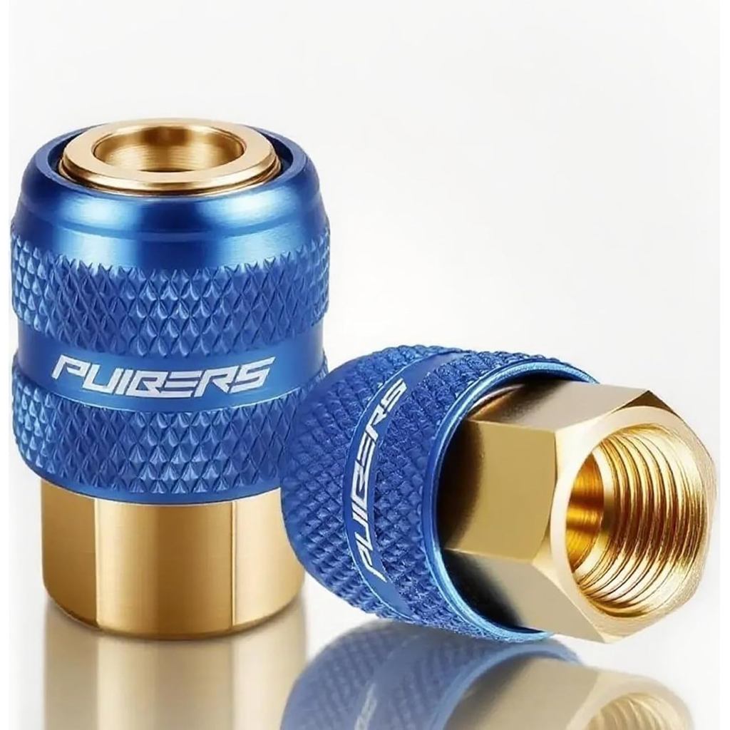 2 Chiếc Khóa Không Khí Chuck, 1 / 4 "FNPT Đồng Thau Đóng Chảy Lốp Chuck Kết Nối Nhanh, Đầu Phun Bơm Hơi Lốp Cho Máy Nén Khí, Khóa Trên Chucks Áp Lực Tối Đa 150 PSI