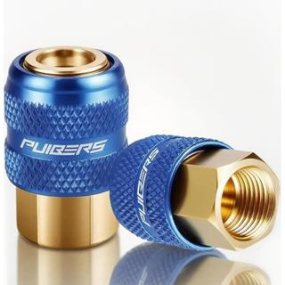 2 Chiếc Khóa Không Khí Chuck, 1 / 4 "FNPT Đồng Thau Đóng Chảy Lốp Chuck Kết Nối Nhanh, Đầu Phun Bơm Hơi Lốp Cho Máy Nén Khí, Khóa Trên Chucks Áp Lực Tối Đa 150 PSI