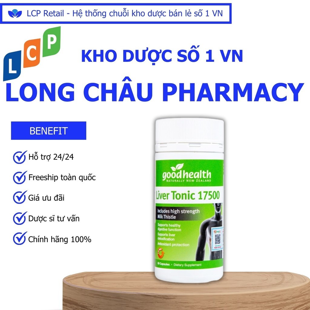 Viên uống Liver Tonic 17500 GoodHealth hỗ trợ bảo vệ gan, tăng cường chức năng gan (60 viên)