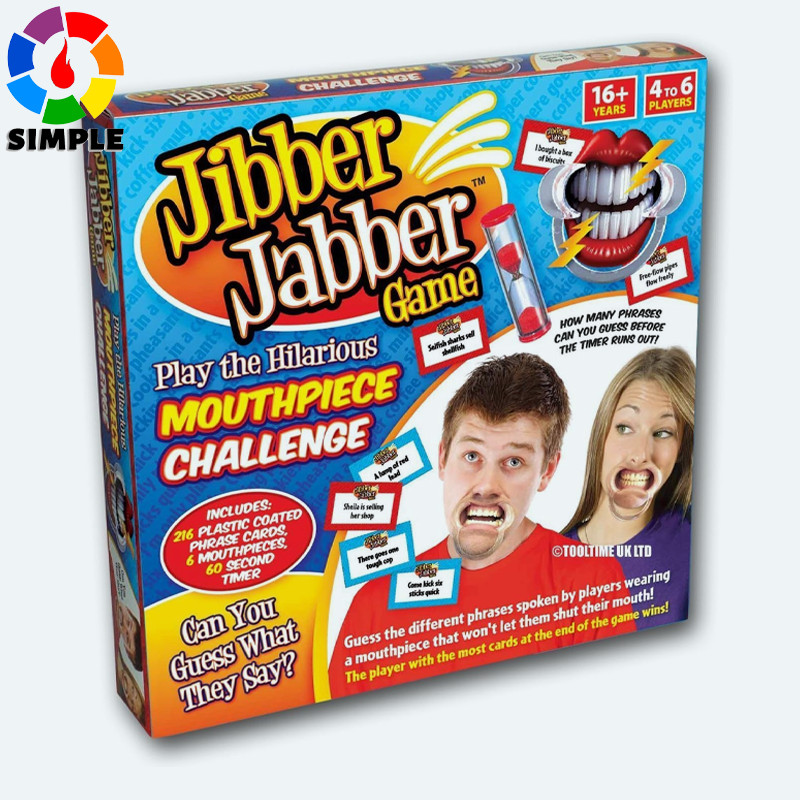 Desiretech? Jibber Jabber Party Board Game - Hilarious Mouthpiece Speaking Challenge for Adults 18+