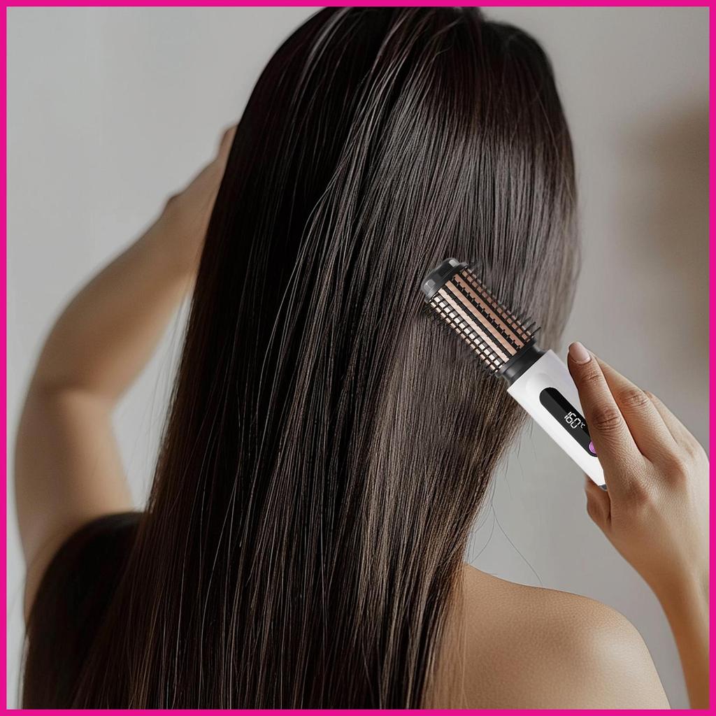 Bàn chải tròn sưởi ấm Máy uốn tóc Ionic với 3 thiết lập nhiệt độ Bàn chải uốn tóc cho nữ nam giới fo