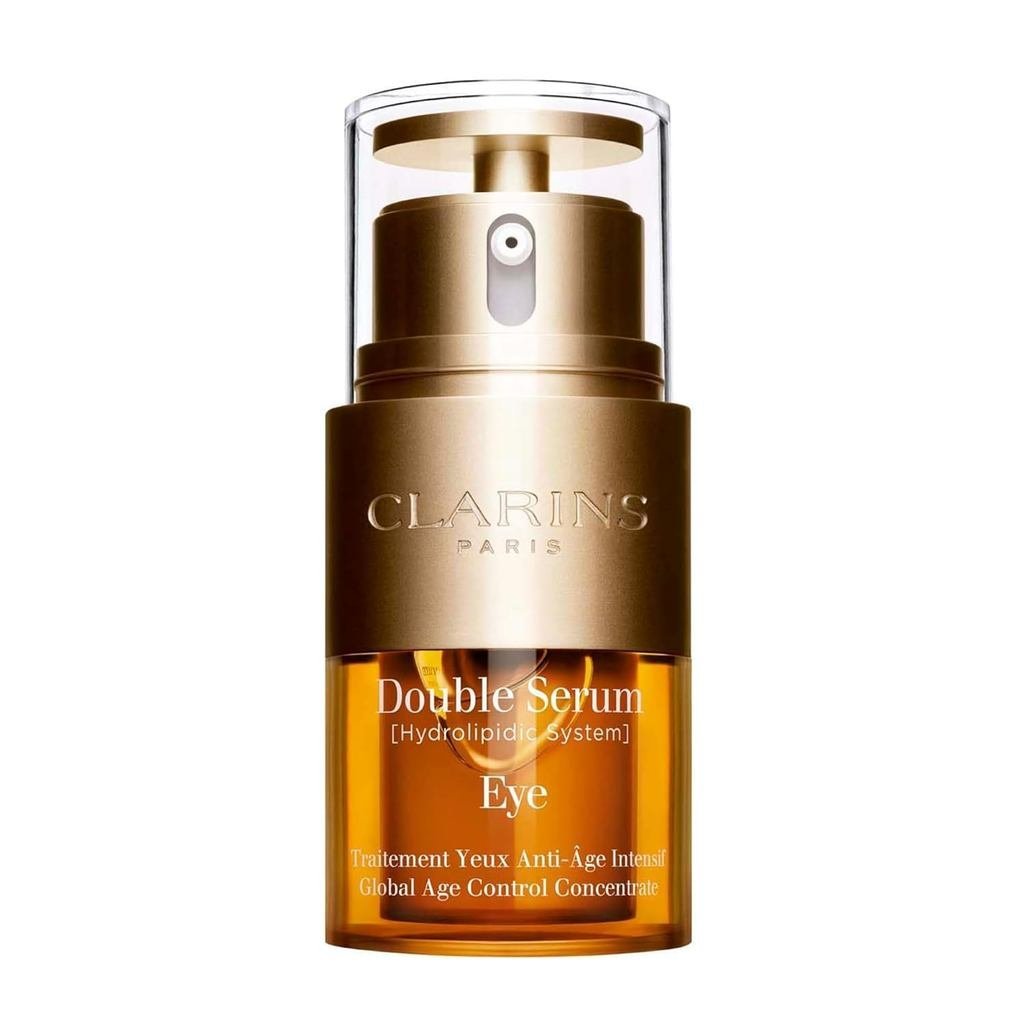 Clarins DOUBLE SERUM MẮT | Điều trị mắt chống lão hóa | Làm mịn, săn chắc, dưỡng ẩm và phục hồi rõ r
