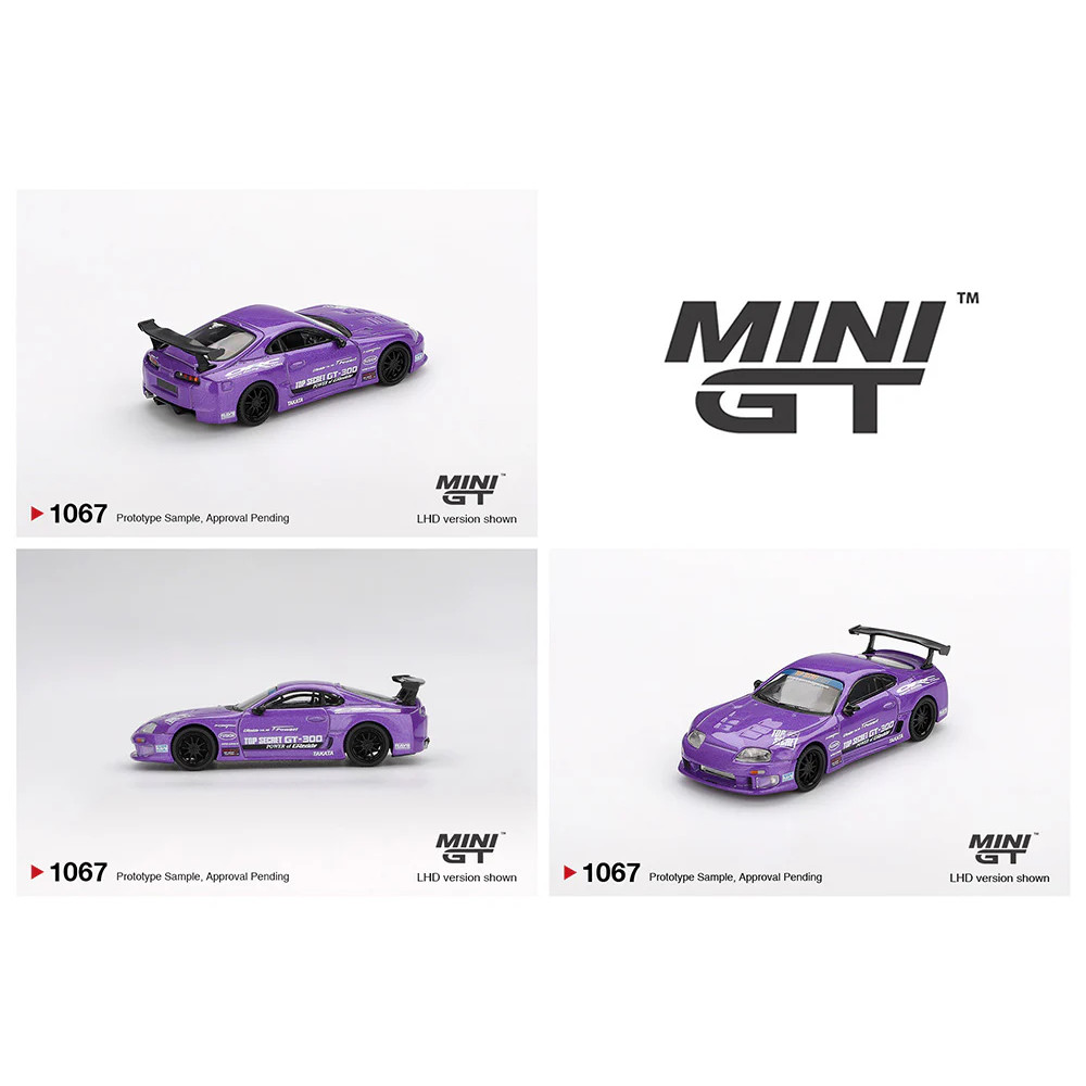 MÔ HÌNH XE Minigt Box Ver MGT01067 Toyota Supra (A80) Top Secret GT-300 Top Secret Purple