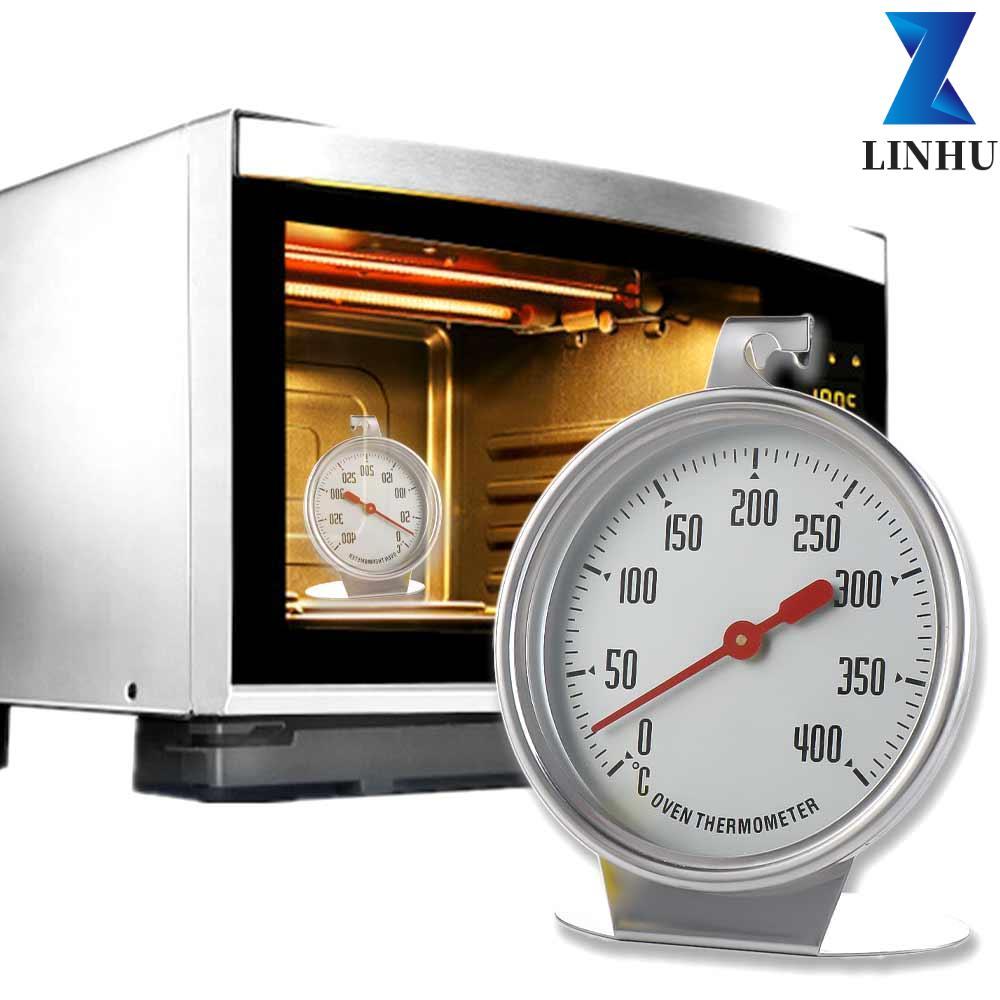 Nhiệt kế lò nướng LINHU, thép không gỉ có móc đo nhiệt độ, kiểu con trỏ Mini 0-400 °C Nướng BBQ mặt 