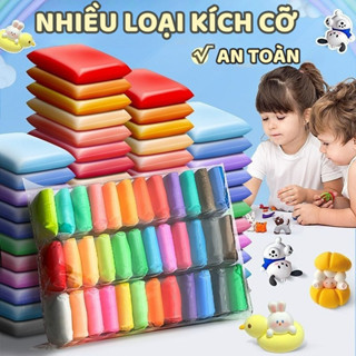 Đất Nặn Mỹ Thuật Cho Bé 12/24/36 Màu –  Đất Sét Tự Khô, An Toàn, Kích Thích Sáng Tạo DIY