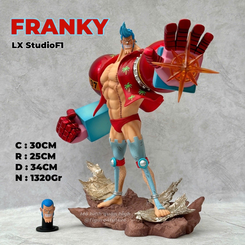 Mô hình Franky scale pop cao 30cm - Mô hình Franky LX studioF1 30cm - Franky dáng đứng 2 đầu thay