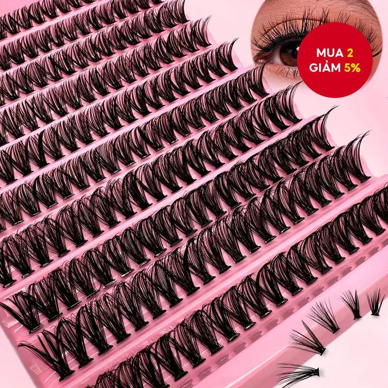Lông mi giả, lông mi cụm nhẹ tự nhiên, 200 sợi