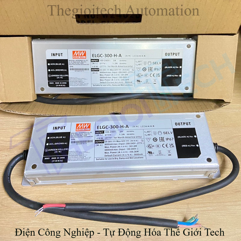 Nguồn Led 300W/29-58V Meanwell ELGC-300-H-A TGT SMPS AC-DC