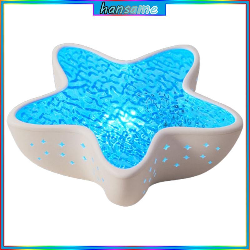 HAN Dynamic Water Night Light Star Ocean Projector 7 chế độ màu tạo ra Ambices dịu nhẹ để trang trí 