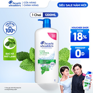  Dầu Gội HEAD & SHOULDERS Bạc Hà Mát Lạnh Chai 1200ML 