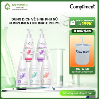  HÀNG NHẬP KHẨU  Dung dịch vệ sinh phụ nữ Compliment Intimate làm sạch dịu nhẹ khử mùi ngừa khuẩn & viêm 250ml 