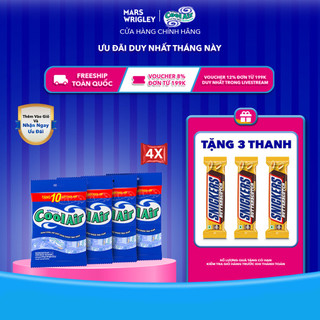   400 gói tặng 40 gói  Combo 4 Túi Kẹo Sing-Gum Cool Air Hương Bạc Hà - Khuynh Diệp 
