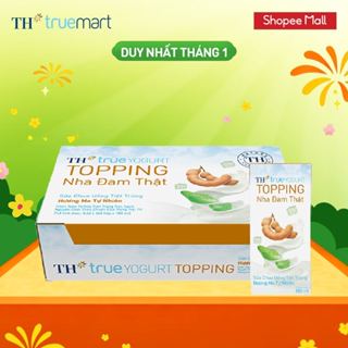  Thùng 48 Hộp Sữa Chua Uống Tiệt Trùng TH true YOGURT TOPPING milk Hương Me 180ml  48 Hộp  