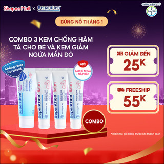  Combo 3 Kem Chống Hăm BEPANTHEN Balm Dạng Kem Mỡ Tuýp 30G x3 và Kem Giảm Ngứa BEPANTHEN Itch Relief Cream 20G Giảm Ngứa 