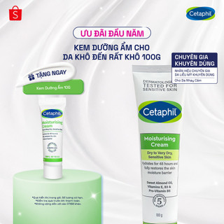  Kem dưỡng ẩm cho da nhạy cảm Cetaphil Moisturizing Cream 100g 