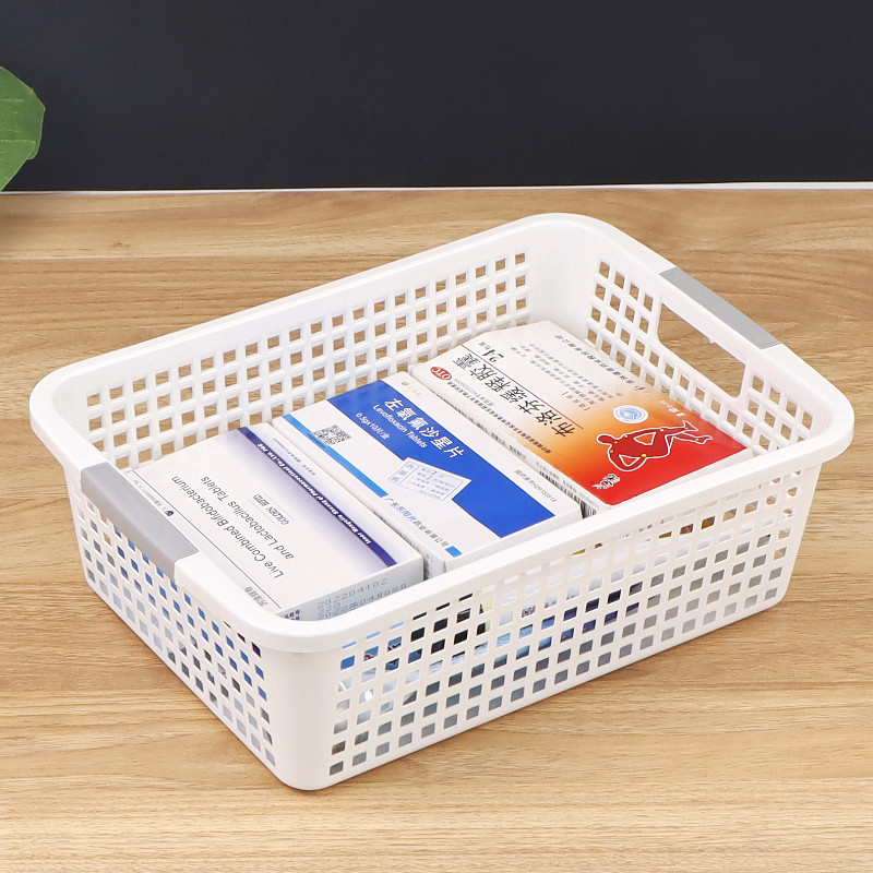 Spot Goods#Hollow Snack Storage Basket for Home Dormitory Desktop Miscellaneous Storage Basket Bathr
