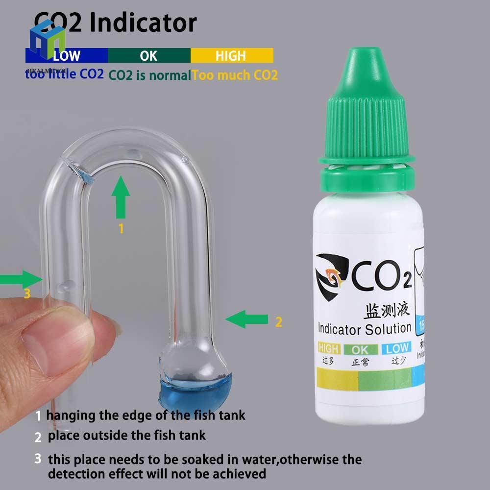 HEALMEYOU CO2 Khuếch Tán PH Phụ Kiện DIY Kit Cỏ CO2 Chỉ Báo Bể Cá Thủy Tinh Thả Checker