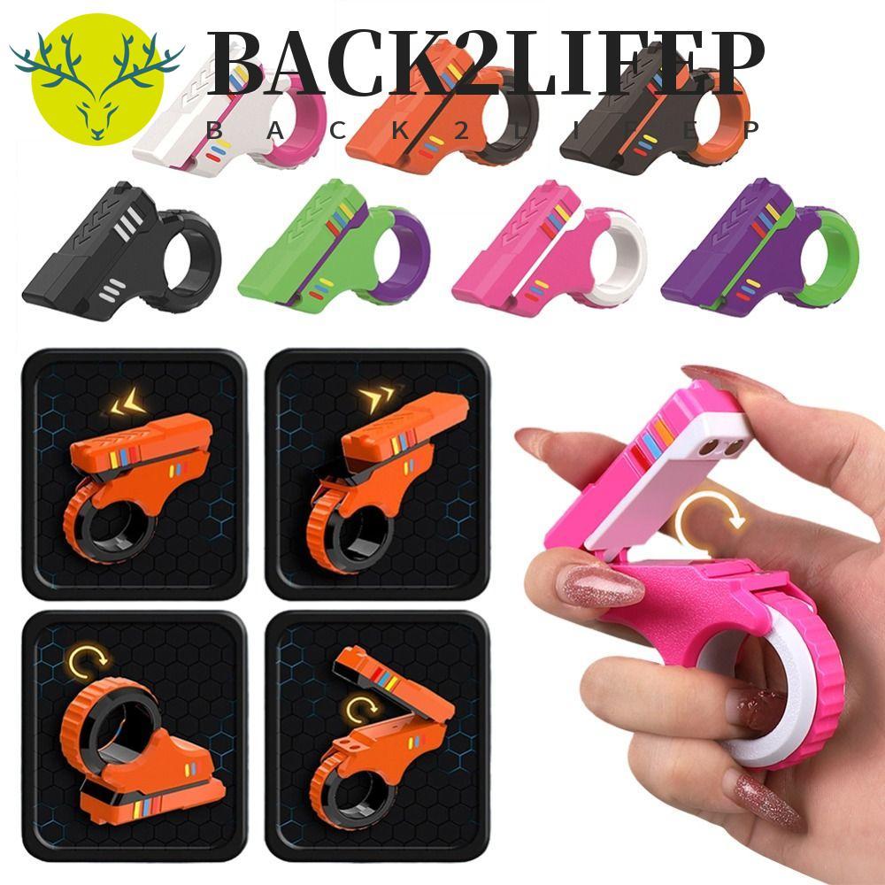 BACK2LIFEP Thanh trượt ngón tay quay, Đồ chơi Spinner nhẹ nhàng in 3D, Spinner cầm tay ABS bền 7 màu