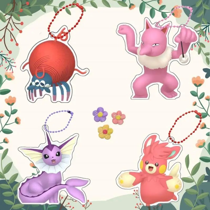 Móc khóa Pokemon Acrylic Mica trong suốt Ampharos Tarountula Hypno Pawmo Vaporeon phụ kiện trang trí