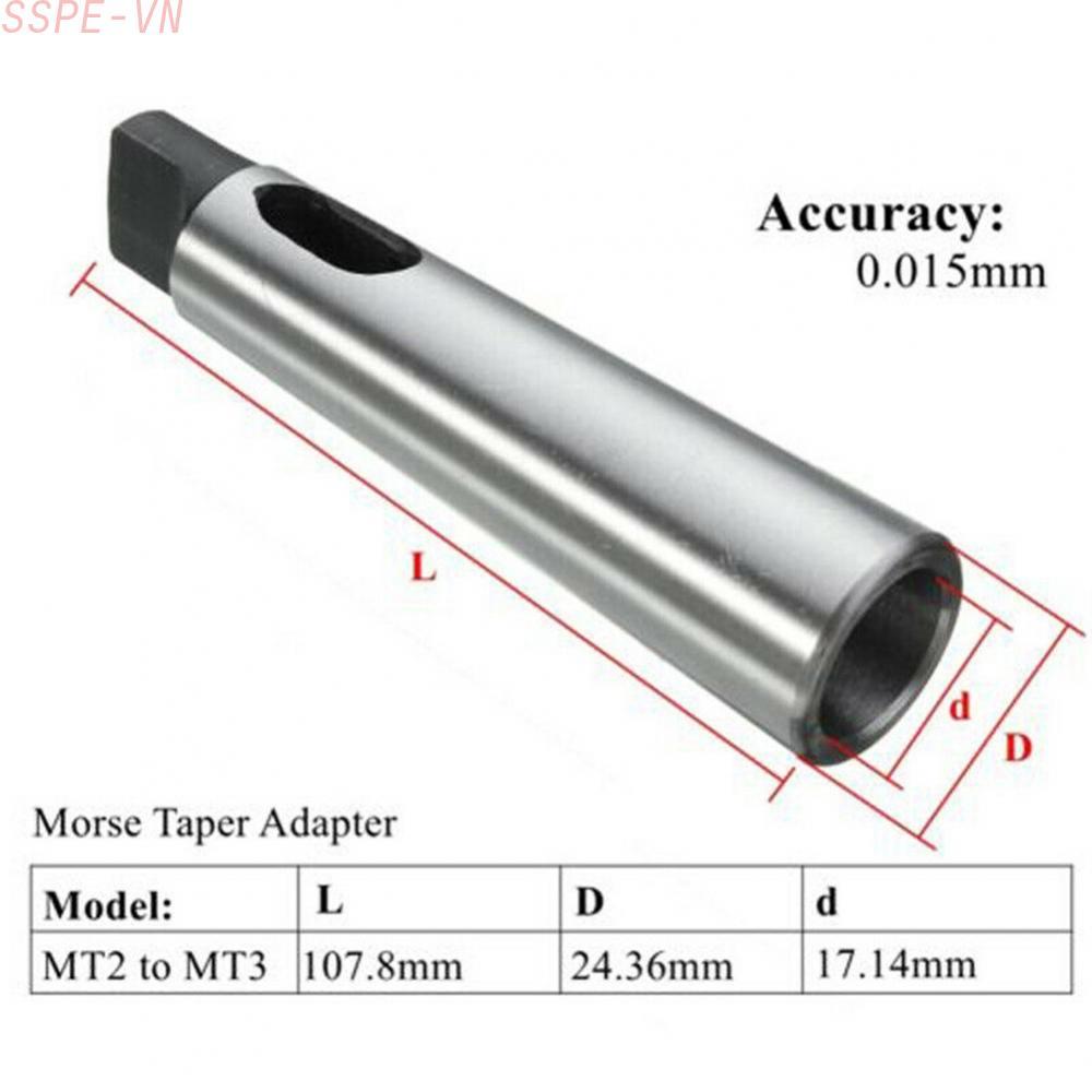 Morse Taper Adapter 1pc 50 HRC For Lathe Milling Reamer Reduction Silver Sleeve