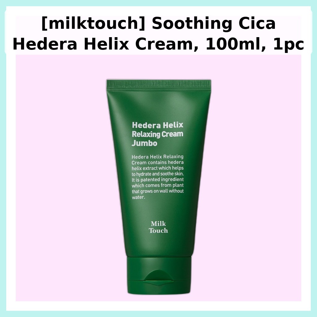 [milktouch] Kem dưỡng ẩm Cica Hedera Helix, 100ml, 1pc / Kem Cica Hàn Quốc / Chiết xuất Ivy / Chính 