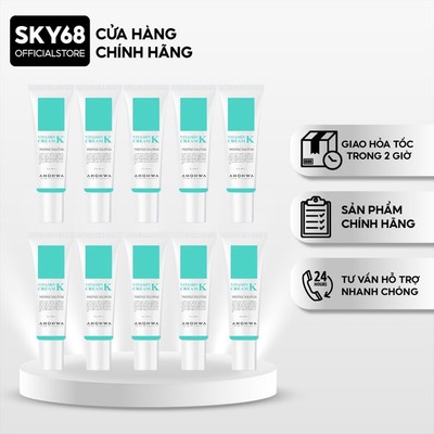 Combo10 Kem Dưỡng Phục Hồi Ahohwa Vitamin K Cream - Phục Hồi Da Mỏng Đỏ Làm Dịu Da, Mờ Sẹo 12g x10