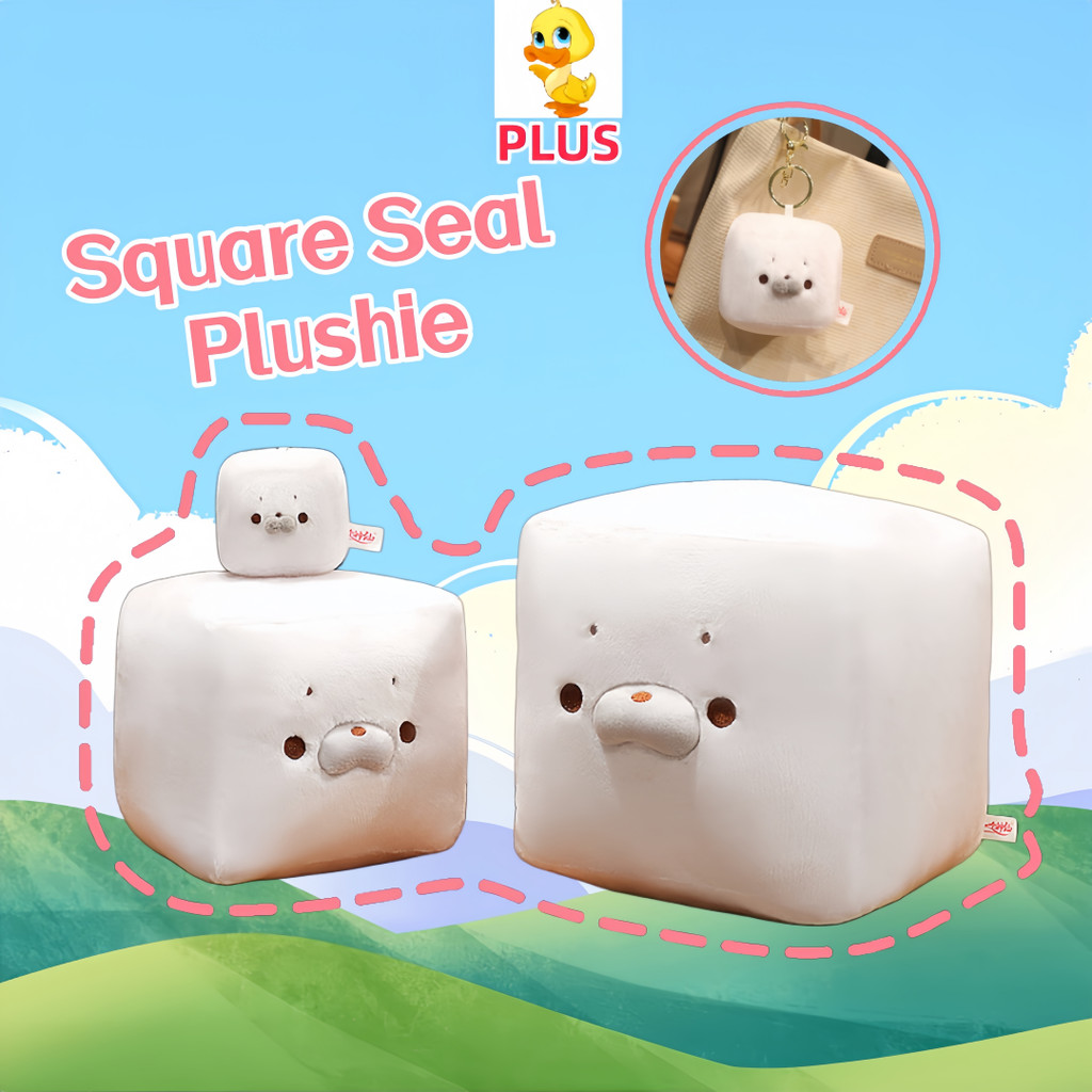 PLUS Fun Square Seal Đồ chơi sang trọng Kawaii Seal Plushie Doll Đồ chơi nhồi bông mềm cho trẻ em Co
