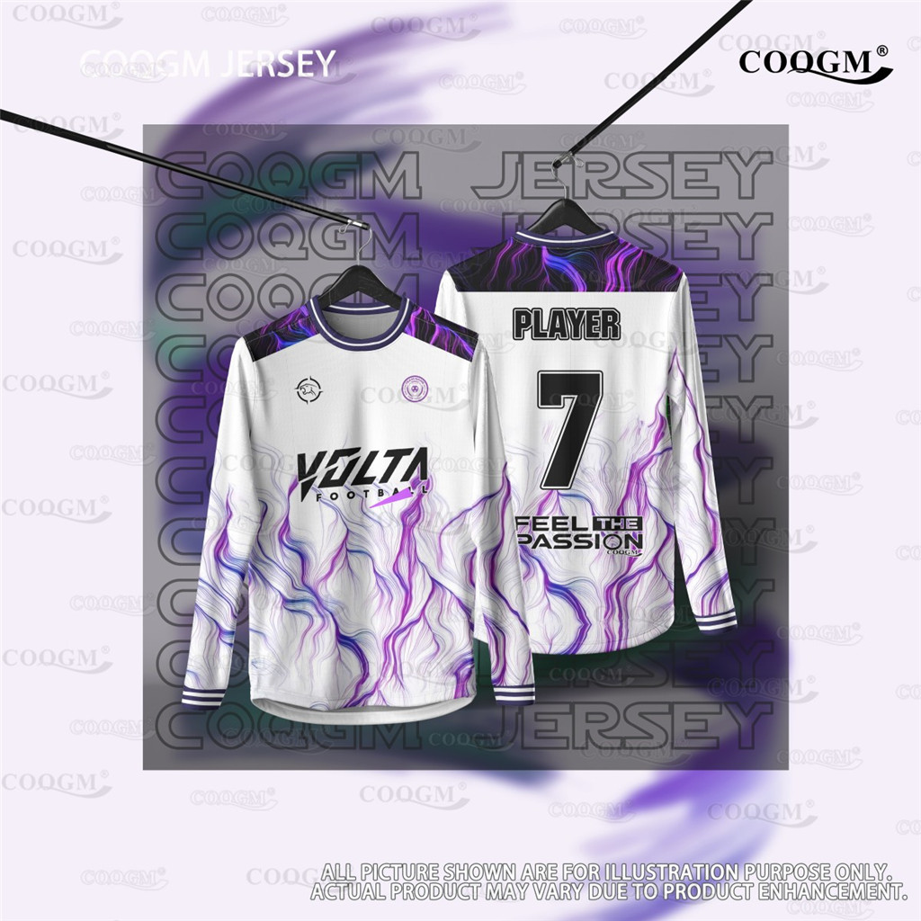 Futsal Jersey Tên tùy chỉnh Áo thun dài tay siêu mịn Virus Jersey