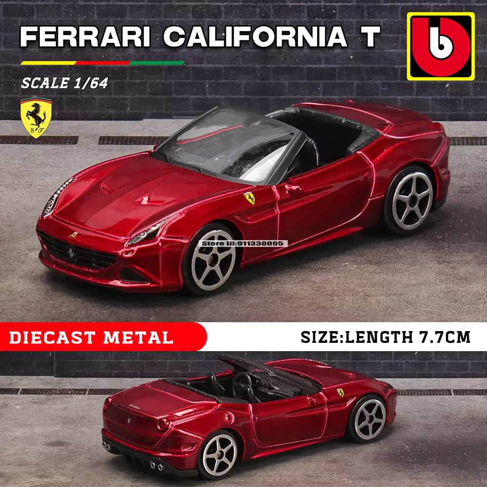 Bburago 1: 64 Ferrari series California T 488 PISTA ROMA hợp kim ô tô sang trọng đúc xe mô hình đồ c