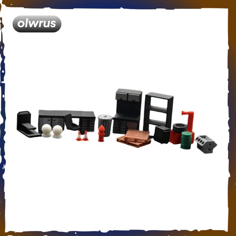 1 / 64 Auto Repair Tool Model Resin Photo Prop, Micro Garage Scene Decor for Train Station Layout, M