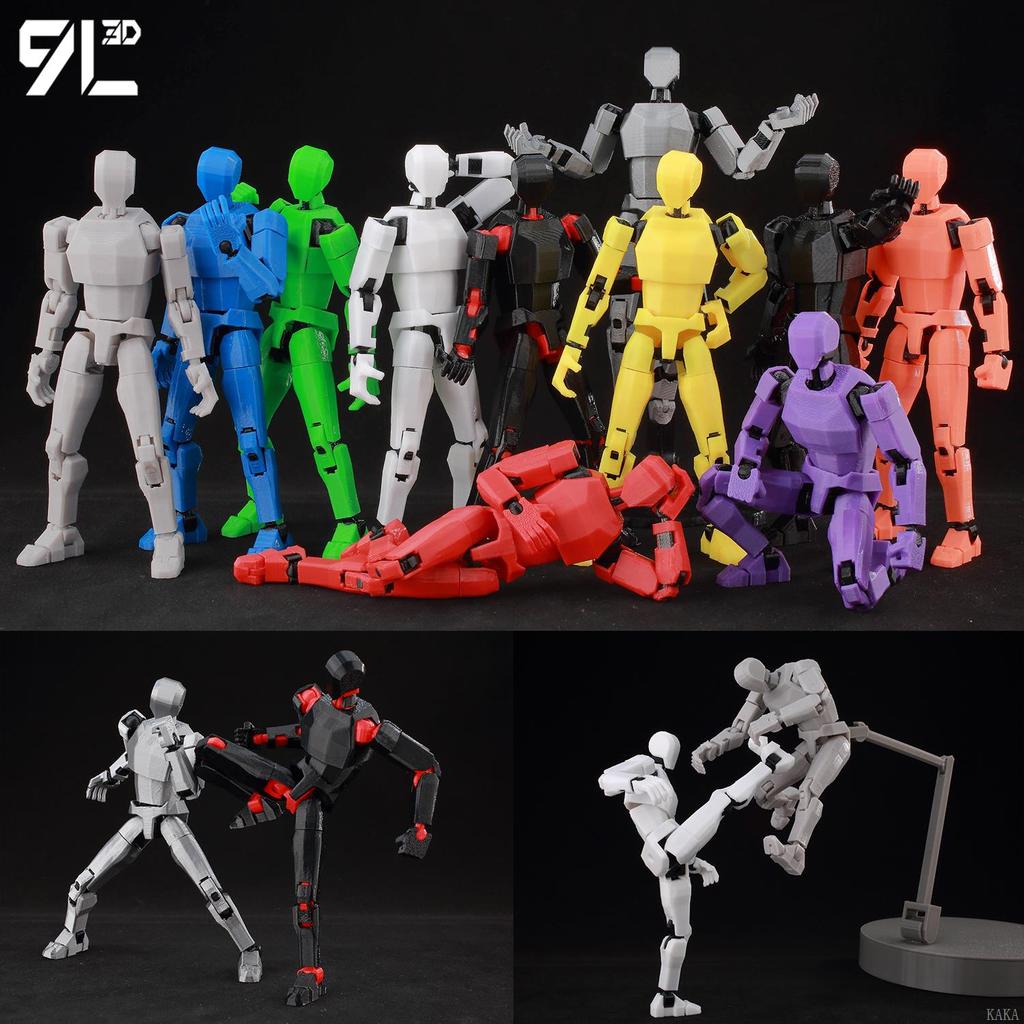 dummy 13 action figure 9L3D In Multi-Joint Di Chuyển Dummy13 May Mắn T13 Búp Bê Màu Cam Đen Cơ Thể M