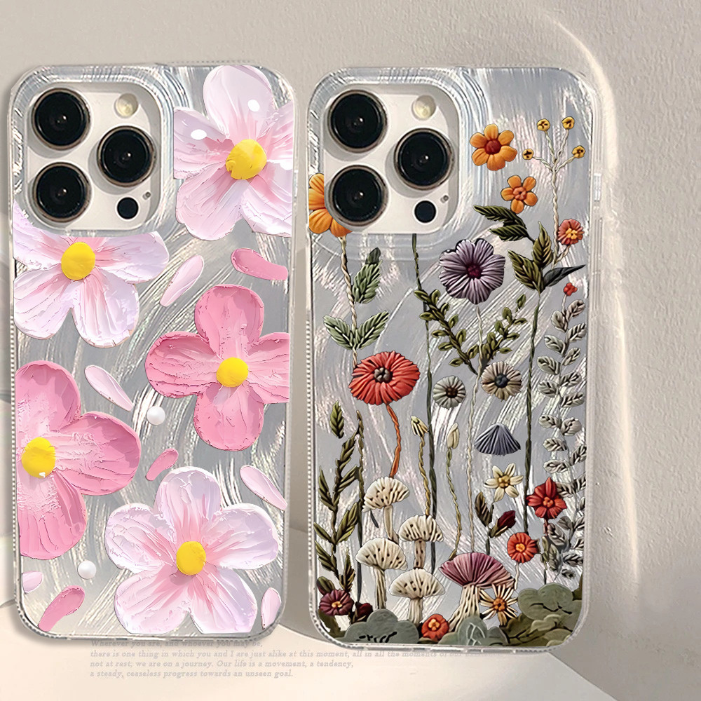 Ốp Điện Thoại Họa Tiết Hoa Thêu Cho VIVO V60 V50 Lite V30 V29 V25 V27 Pro V19 V30E V29E V21E V23E V2