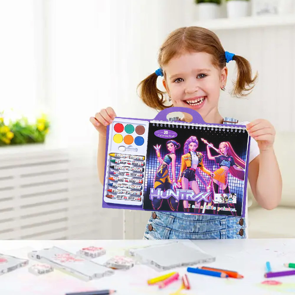 HUNTRX Kpop Hunters Coloring & Book-Safe Kids Painting Gift for Girls Boys