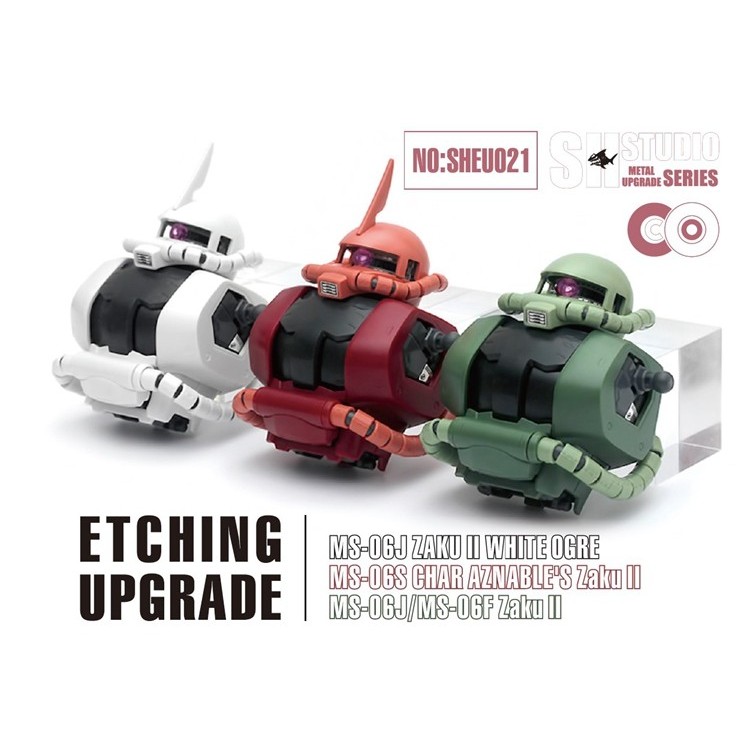 SH STUDIO MG 1 / 100 Char Aznable 's / MS-06J MS-06F / White OGRE ZAKU 2 Bộ phận sửa đổi khắc kim lo