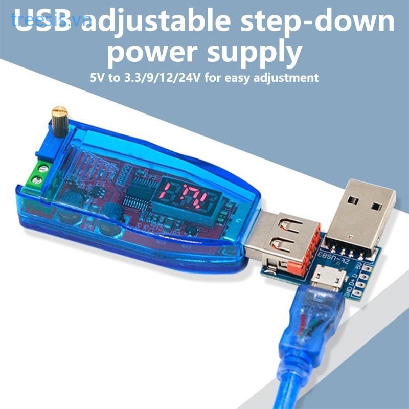 Tree USB Powered Boost BuckConverter Module DCBuck Boost Điện áp Bộ chuyển đổi với điện áp Giám sát 