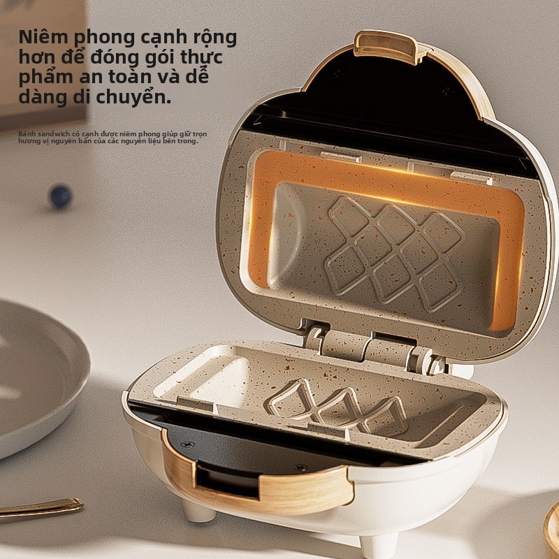 Máy làm bữa sáng Sandwich, máy làm bánh mì kẹp thịt gia đình, máy nướng bánh mì nướng, máy nướng bánh mì đa chức năng