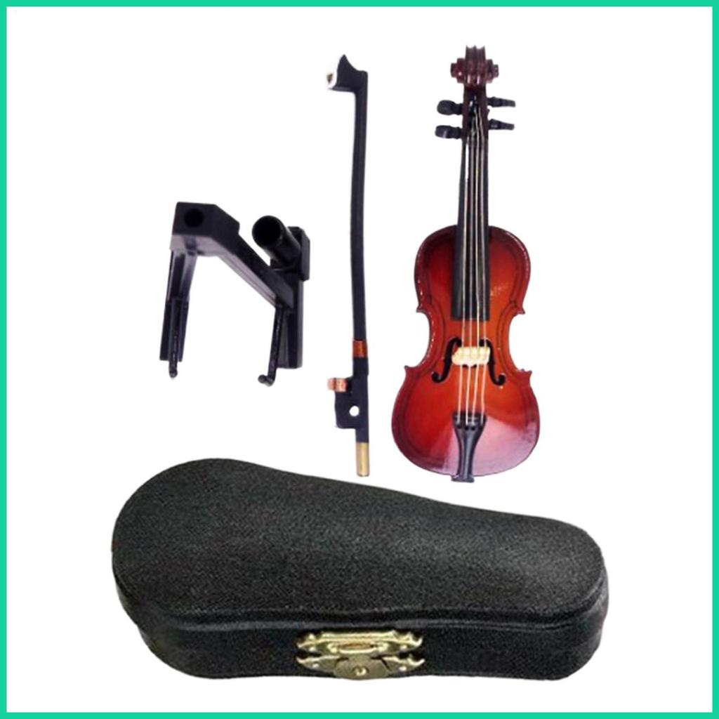 Violin Mini Có Nhạc Buồn 5 Inch Để Bàn Trang Trí Để Bàn Nhạc Cụ Trang Trí Để Bàn Đầu Giường Tủ Sách 