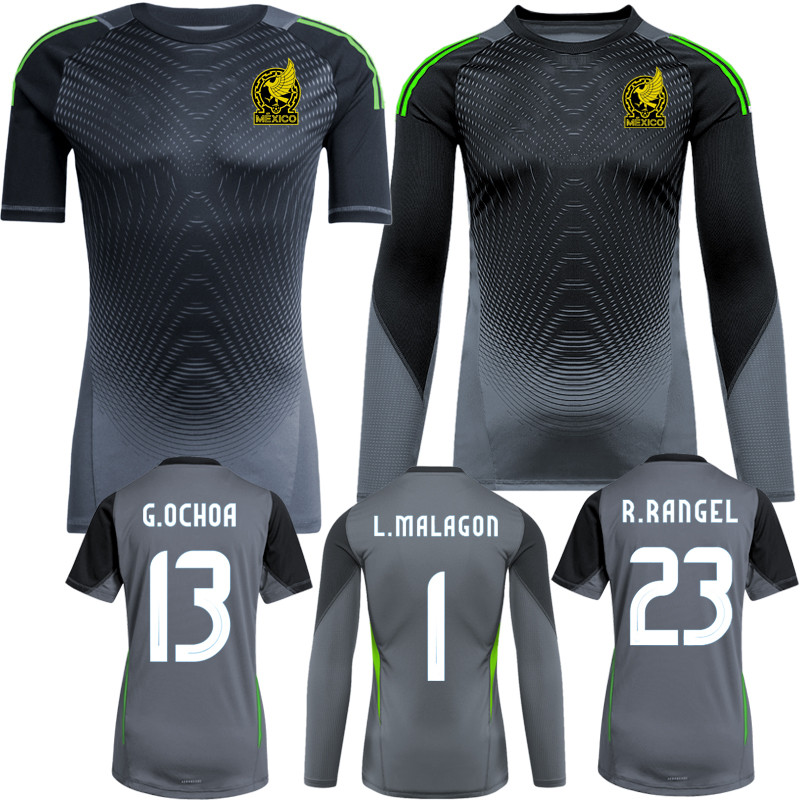 Áo Thủ Môn Bóng Đá Malagón Ochoa - Rangel, Màu Đen, Có Dài Tay và Tay Ngắn