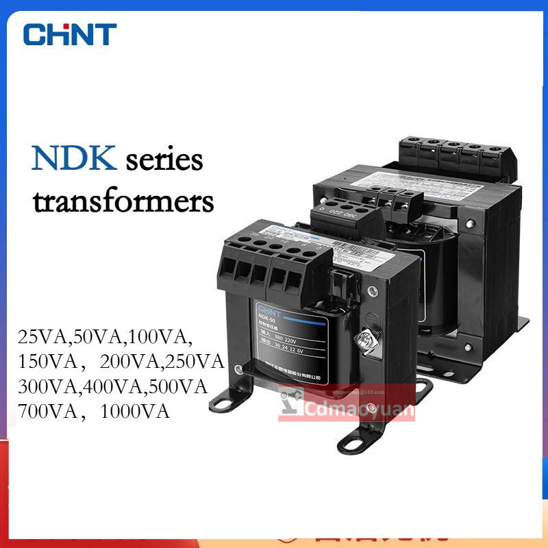 Máy biến áp điều khiển CHNT Dòng NDK BK-50VA100 380V đến 220 đến 2 đến 12V24V36V Điện tử NDK-25-50-1