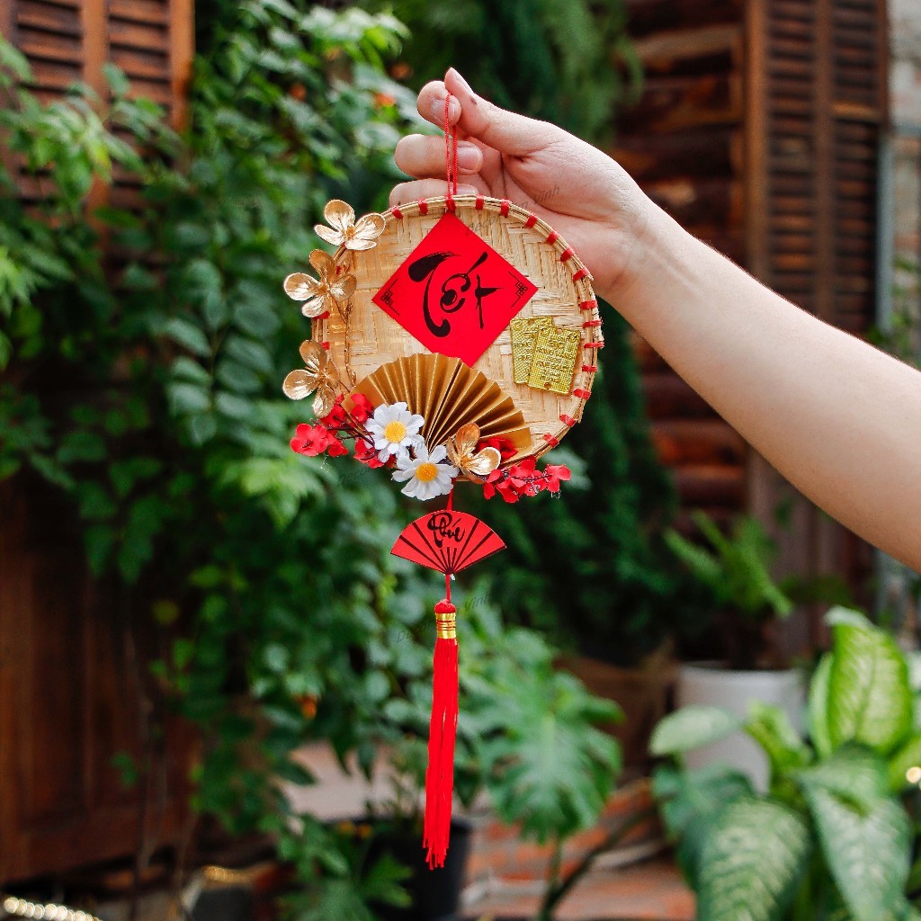 Mẹt Nông Sản Rau Củ H99 Kèm Đèn Trang Trí Decor Tết - Mẹt Xuân 2026