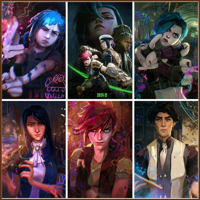 ST3 Arcane 2 Liên Minh Huyền Thoại poster Jinx Jayce Dán Tường 30cm Trang Trí Ngôi Sao Bộ Sưu Tập TS