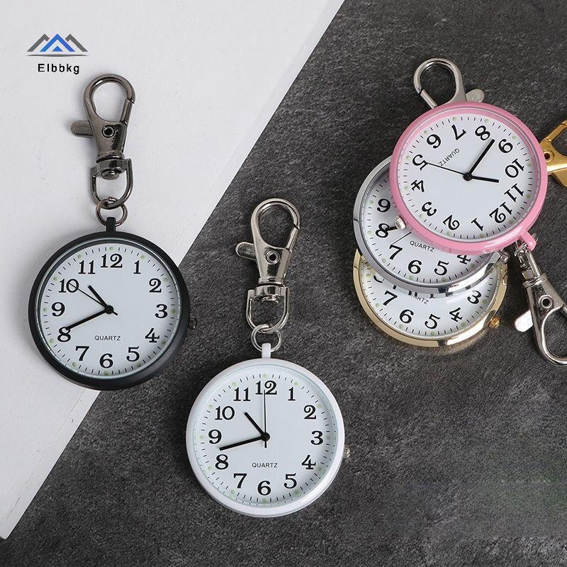 Đồng hồ bỏ túi thạch anh di động ELBBKG dành cho học sinh, y tá, móc khóa, đồng hồ có pin và đồng hồ cổ điển dành cho bác sĩ mới