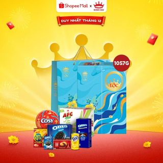   VC 15%   CÓ TÚI GIẤY  Hộp Bánh Cao Cấp Kinh Đô Tết 2026 Lộc Cát Tường 1,057g - LIVE 