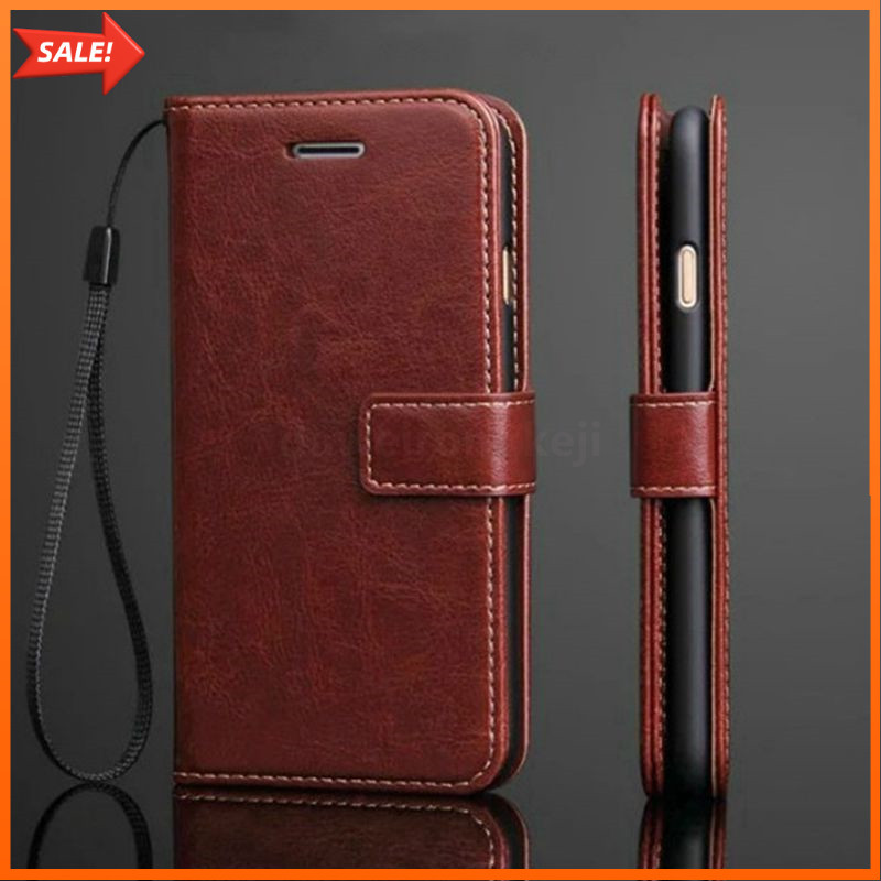 [FlipCase] Ốp Điện Thoại Da Nắp Lật Kiêm Ví Cho Samsung A56 A16 M15 A26 A36 5G Galaxy J4 J6 A8 Plus 