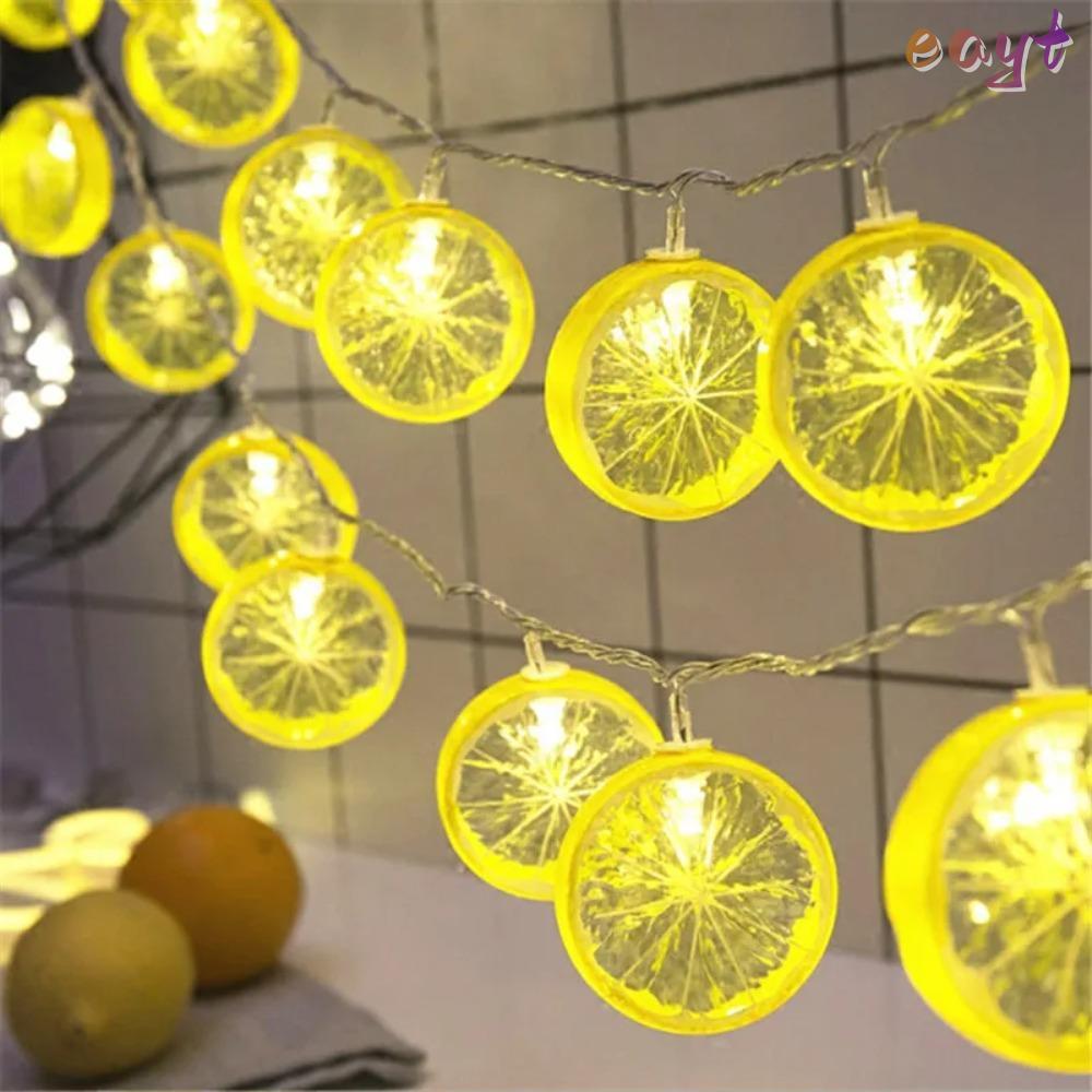 EAYT Fairy Light, 2m Orange Slices Lemon Orange Light, Trang trí đèn dây chạy bằng pin hình quả chan