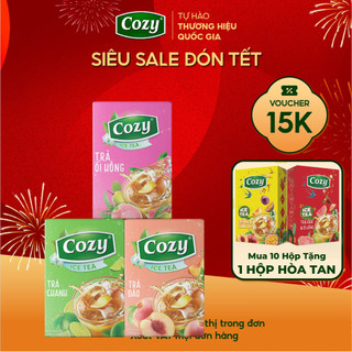  Combo 3 trà hoà tan Cozy nhiều vị hộp 16 gói x 15gr 