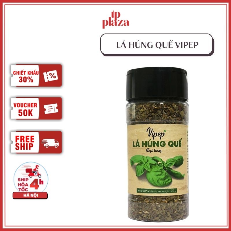 Lá Húng Quế Basil Vipep Hũ 20g - Húng Quế Sấy Khô Tự Nhiên