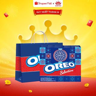   CÓ TÚI GIẤY  Hộp Bánh Quy OREO Tết 2026 Mix Mini & Socola Pie 374.4g 